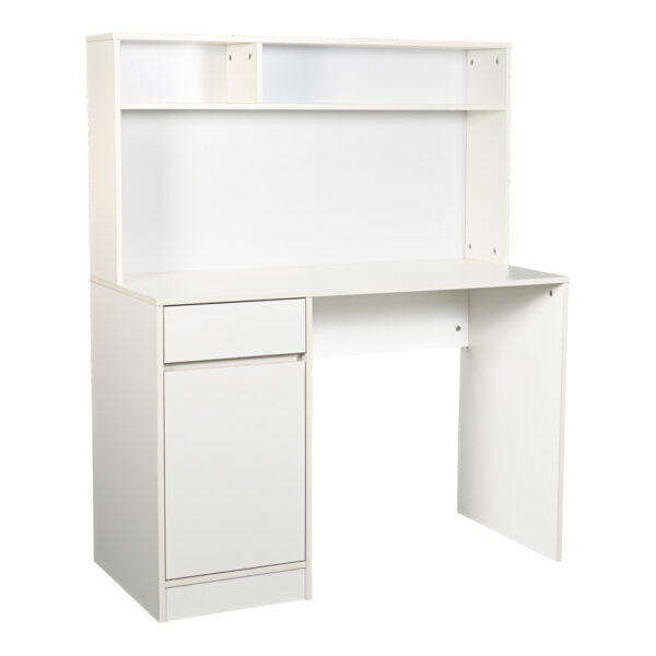 Office desk with shelf Secreta in white color 110x50x135cm