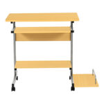 Computer desk Veronce in natural color with metal skeleton 89x47x71cm - Слика 4