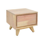 Emira bedside table acacia wood in natural shade 40x40x35cm
