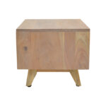 Emira bedside table acacia wood in natural shade 40x40x35cm - Image 5