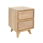 Emira bedside table acacia wood in natural shade 40x40x54cm