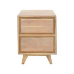 Emira bedside table acacia wood in natural shade 40x40x54cm - Image 4