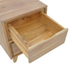 Emira bedside table acacia wood in natural shade 40x40x54cm - Image 6