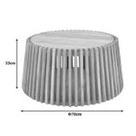 Table with storage space Nesta acacia wood in natural shade Φ70x33cm - Слика 2