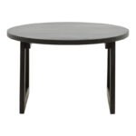 Tamarind table mango wood-natural rattan in black shade Φ65x40cm - Слика 3