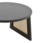 Tamarind table mango wood-natural rattan in black shade Φ65x40cm - Слика 5