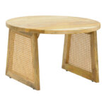 Tamarind table mango wood-natural rattan in natural shade Φ65x40cm