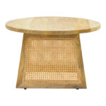 Tamarind table mango wood-natural rattan in natural shade Φ65x40cm - Image 4