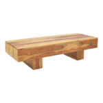 Lucca table solid sheesham wood in walnut shade 120x45x30cm