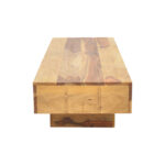 Lucca table solid sheesham wood in walnut shade 120x45x30cm - Image 4