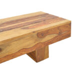 Lucca table solid sheesham wood in walnut shade 120x45x30cm - Image 5