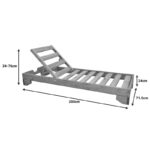 Sun lounger Fendy fir wood in natural color 71.5x200x24cm - Image 2