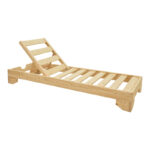 Лежалка за сонце Fendy од ела во природна боја 71,5x200x24 см