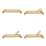 Sun lounger Fendy fir wood in natural color 71.5x200x24cm - Image 4