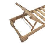 Sun lounger Fendy fir wood in walnut color 71.5x200x24cm - Image 4