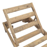 Sun lounger Fendy fir wood in walnut color 71.5x200x24cm - Image 5