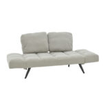 Sofa-bed 3-seater Jackie bouclé grey-metal black 190x78x75cm - Слика 2