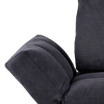 Sofa-bed 3-seater Jackie fabric anthracite-metal black 190x78x75cm - Слика 5