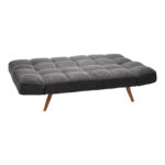 Sofa - bed 3-seater Freddo fabric anthracite 181x81x86cm - Слика 2