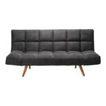 Sofa - bed 3-seater Freddo fabric anthracite 181x81x86cm - Слика 4