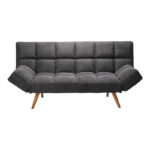 Sofa - bed 3-seater Freddo fabric anthracite 181x81x86cm - Слика 5
