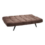 Sofa - bed 3-seater Freddo I velvet brown 181x81x86cm - Слика 2