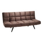 Sofa - bed 3-seater Freddo I velvet brown 181x81x86cm