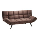 Sofa - bed 3-seater Freddo I velvet brown 181x81x86cm - Слика 3