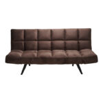 Sofa - bed 3-seater Freddo I velvet brown 181x81x86cm - Слика 4