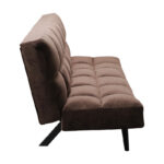 Sofa - bed 3-seater Freddo I velvet brown 181x81x86cm - Слика 6