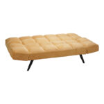 Sofa - bed 3-seater Freddo in yellow velvet  181x81x86cm - Слика 2