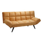 Sofa - bed 3-seater Freddo in yellow velvet  181x81x86cm - Слика 3
