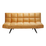 Sofa - bed 3-seater Freddo in yellow velvet  181x81x86cm - Слика 4