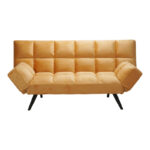 Sofa - bed 3-seater Freddo in yellow velvet  181x81x86cm - Слика 5