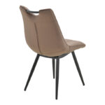 Nely chair brown velvet with black leg 47x61x85cm - Image 2
