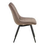 Nely chair brown velvet with black leg 47x61x85cm - Image 3