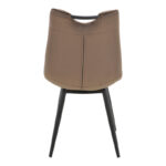 Nely chair brown velvet with black leg 47x61x85cm - Image 5