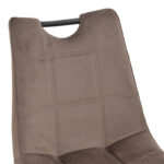 Nely chair brown velvet with black leg 47x61x85cm - Image 6