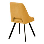 Chair Initiate teddy fabric yellow-black metal leg 48x57x85cm - Слика 3