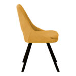 Chair Initiate teddy fabric yellow-black metal leg 48x57x85cm - Слика 4