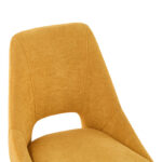 Chair Initiate teddy fabric yellow-black metal leg 48x57x85cm - Слика 6