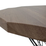 Dining table Table Ronlele metal black-walnut D81x76cm - Image 2