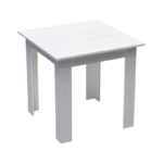 Dining table Manka I-Aurora I set of 3 pieces in white shade 80x80x77cm - Image 5