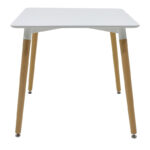 Dining table Natali-Gaston set of 3 pieces in white 80x80x76cm - Слика 6