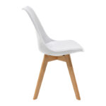 Dining table set of 5 pieces Manka-Gaston in white color 110x80x77cm - Image 4