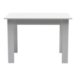 Dining table set of 5 pieces Manka-Gaston in white color 110x80x77cm - Image 6