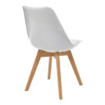 Dining table set of 3 pieces Manka-Gaston in white color 80x80x77cm - Image 3