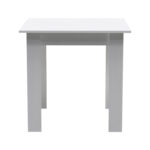 Dining table set of 3 pieces Manka-Julita in white color 80x80x77cm - Image 6