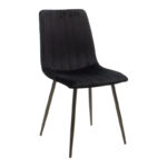 Dining table Natali-Noor set of 5 pcs MDF black-natural legs 120x80x76cm - Слика 2