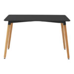 Dining table Natali-Noor set of 5 pcs MDF black-natural legs 120x80x76cm - Слика 6